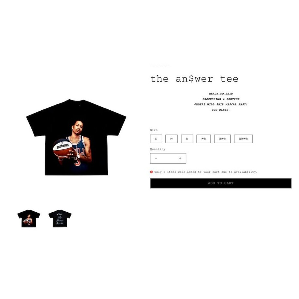 Kill The Hype KTH-LA "the an$wer tee" killthehype Size Small